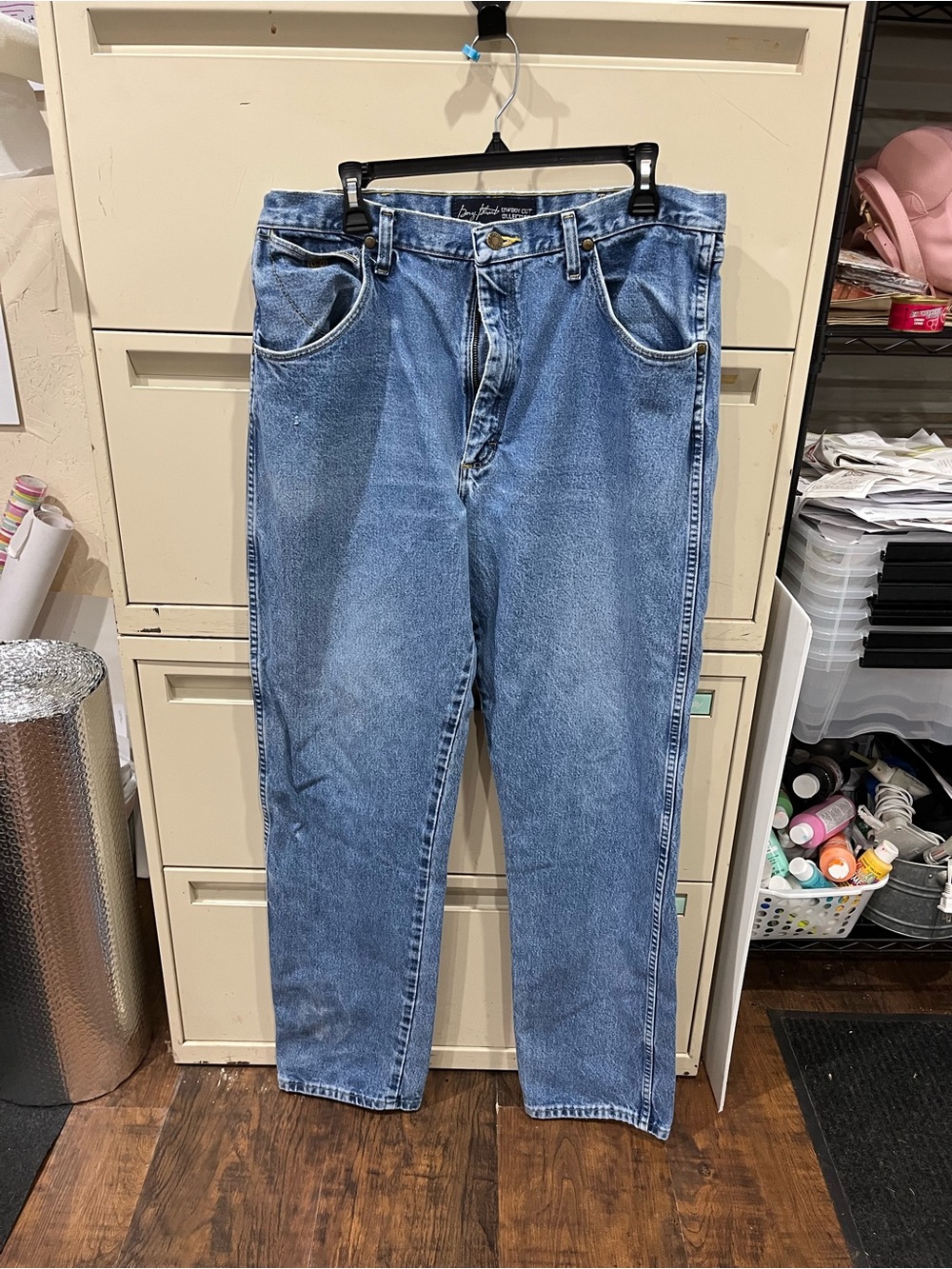 Wrangler Men's Relaxed Light Blue Denim Jeans